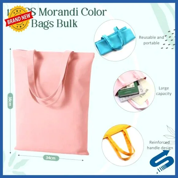 Reusable Tote Bags and Makeup Pouches Set Polyester Cotton Travel Organizer